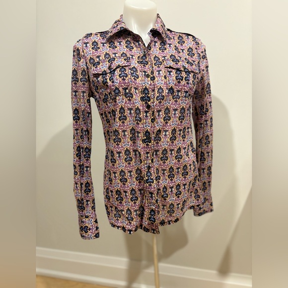 Tory Burch Multicolor Patterned Button Down Shirt - Picture 3 of 14